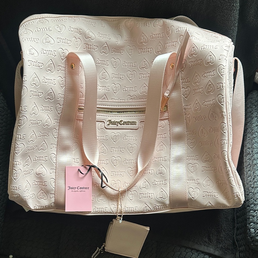 Juicy Couture Light Pink Embossed Tote Bag
